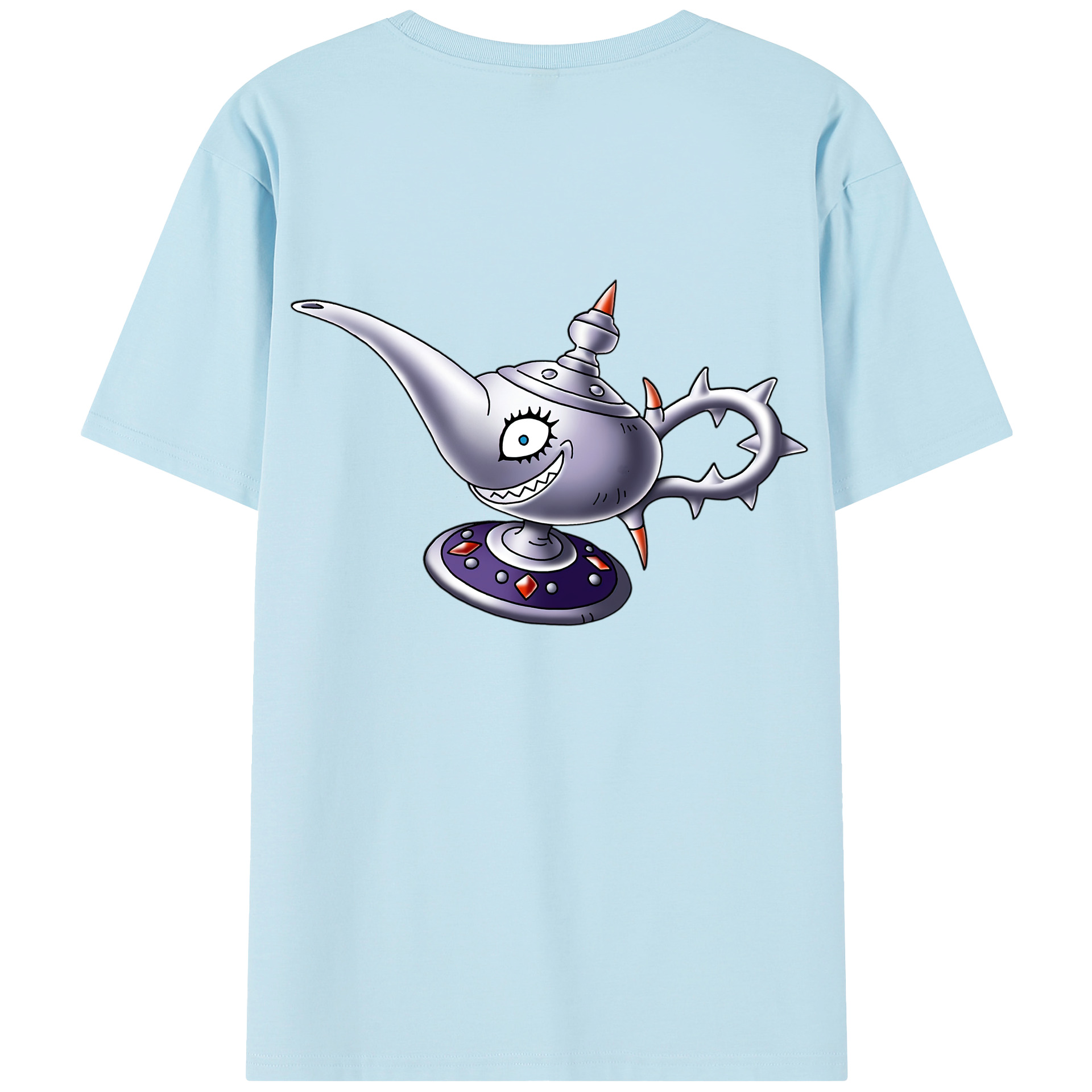 （画像用） ドラゴンクエスト Doragon Kuesuto Dragon Quest 綿100％半袖Tシャツ（背面プリント）